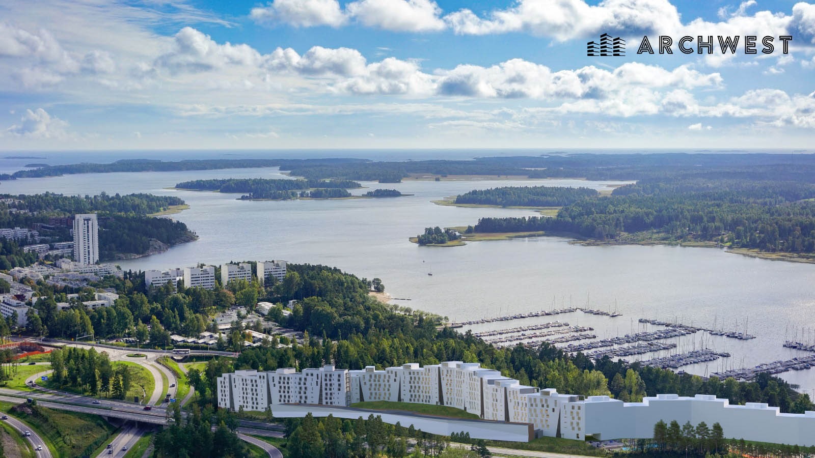 1.Aerial View of a Township in Finland